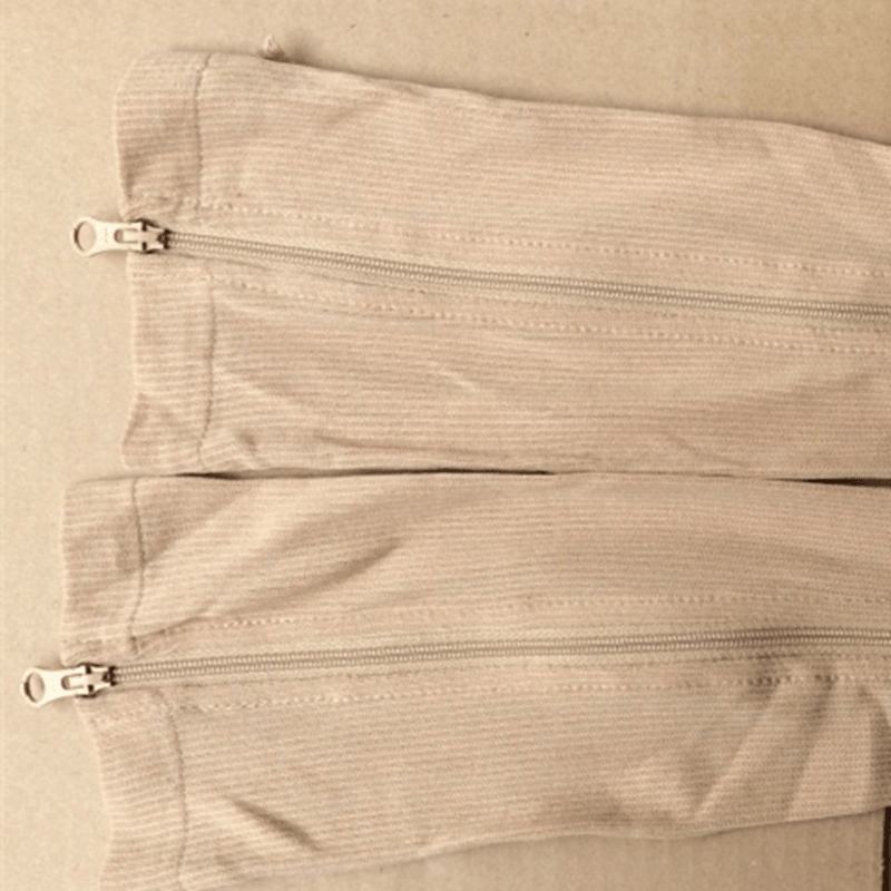 1 Para Zip Skarpety Kompresyjne Sox Zipper Leg Support Podkolanówki Open Toe