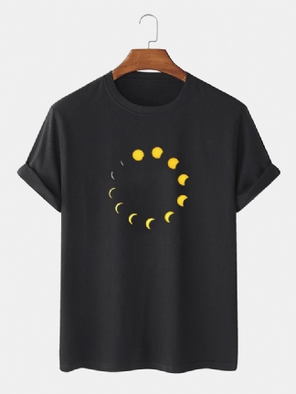 100% Bawełna Oddychająca Koszulka Z Krótkim Rękawem Moon Eclipse Z Krótkim Rękawem