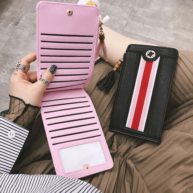 16 Miejsc Na Karty Kobiety Pu Leather Vintage Long Wallet