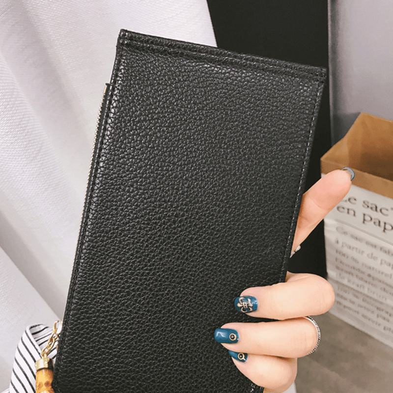 16 Miejsc Na Karty Kobiety Pu Leather Vintage Long Wallet