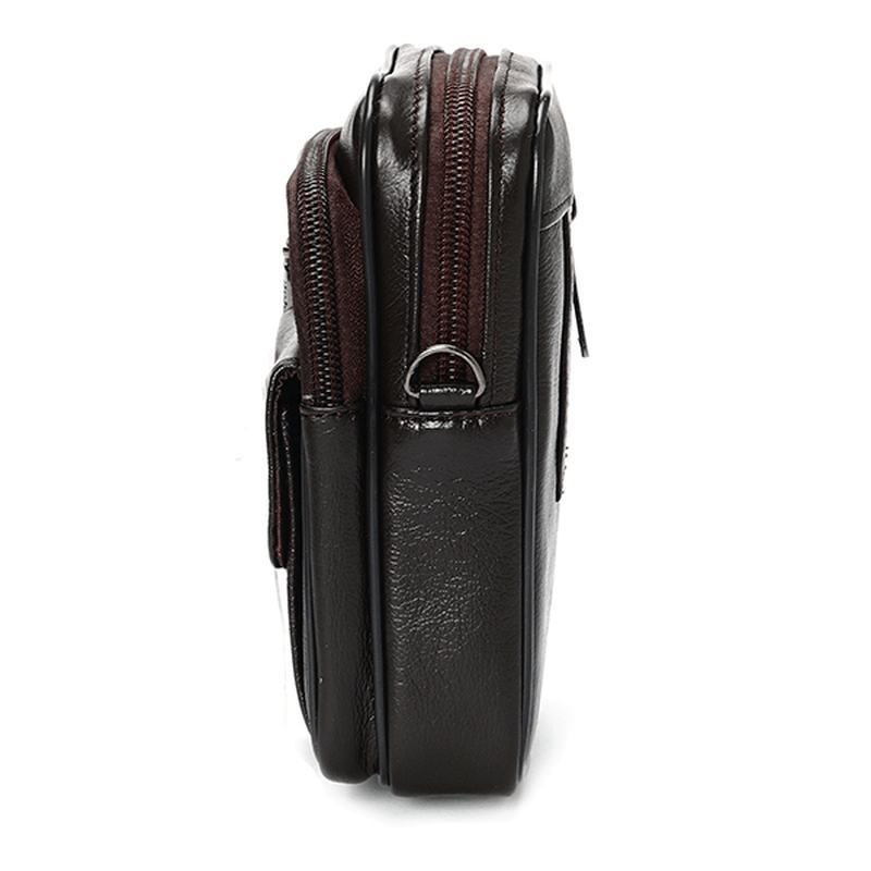 5.3 Cala Telefon Komórkowy Mężczyźni Prawdziwa Skórzana Torba Na Talię W Stylu Vintage Torba Crossbody