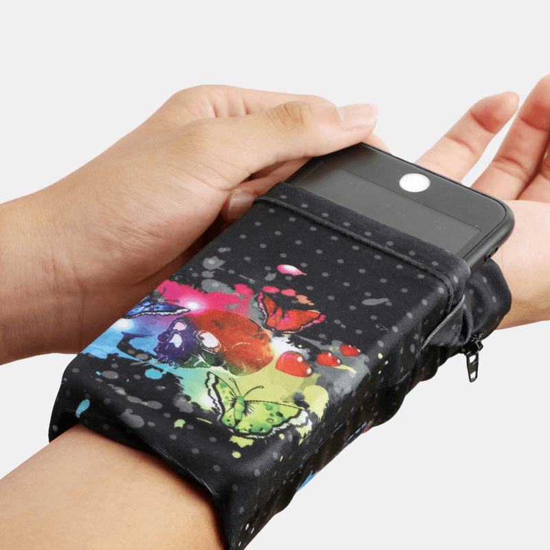 6.3-calowy Uchwyt Na Telefon Running Travel Outdoor Cycling Bezpieczny Sport Coin Key Portfel Na Nadgarstek