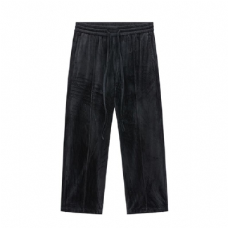 Aksamitne Spodnie Z Bocznym Zamkiem Męskie Spodnie Trend Street Wild Casual Micro-flare