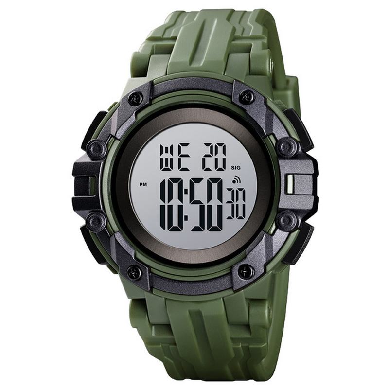 Alarm Chronograph Luminous 5atm Sportowy Męski Zegarek Sportowy W Stylu Wojskowym