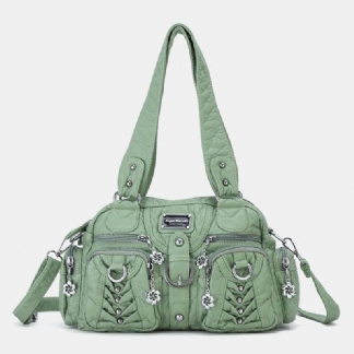 Angel Kiss Damskie Pu Leather Multi-carry Solid Color Moda Casual Torba Na Ramię Torba Przez Ramię Torebka