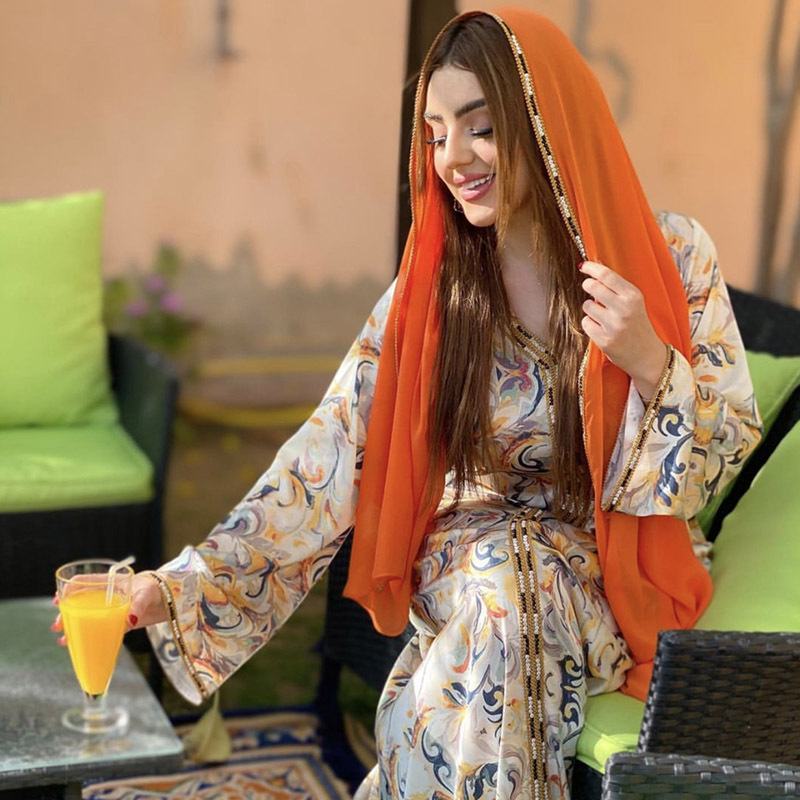 Arabska Szata Abaya Muzułmańska Sukienka Damska