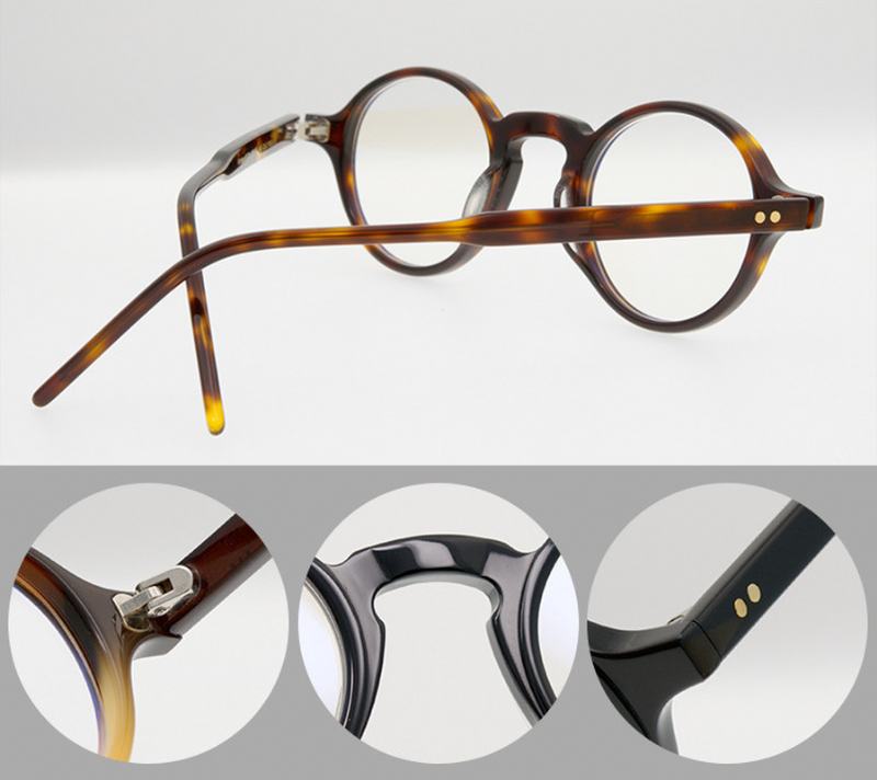 Art Male Personality Mała Okrągła Oprawka Okularów Optycznych Prosty Trend