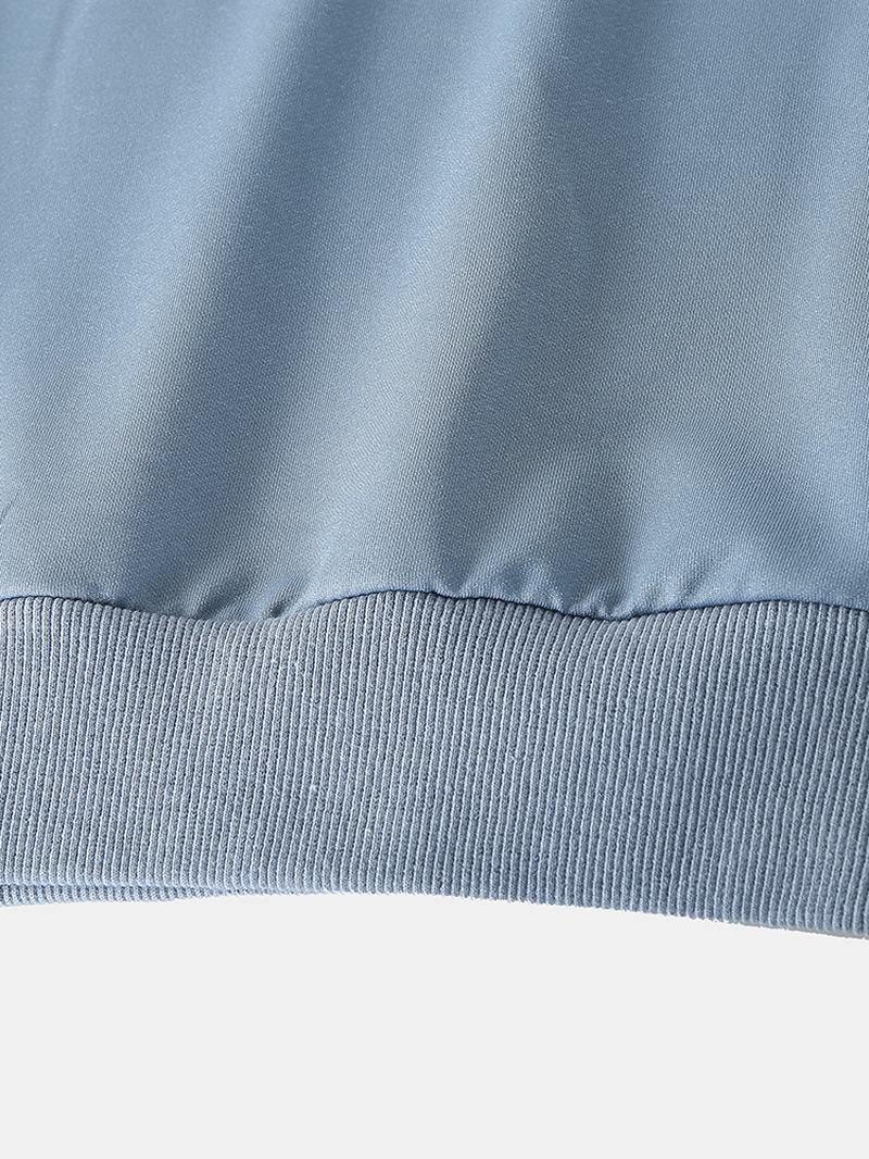 Bawełna Męski Projekt Graficzny Nadruk Listowy Opadające Ramię Casual Bluzy Ze Sznurkiem