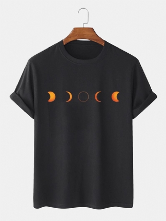 Bawełniane Oddychające Koszulki Z Krótkim Rękawem Lunar Eclipse Print