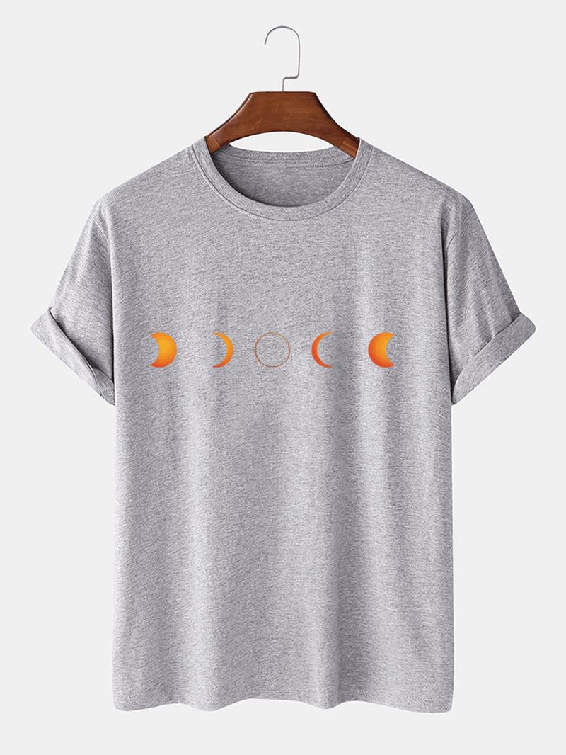 Bawełniane Oddychające Koszulki Z Krótkim Rękawem Lunar Eclipse Print