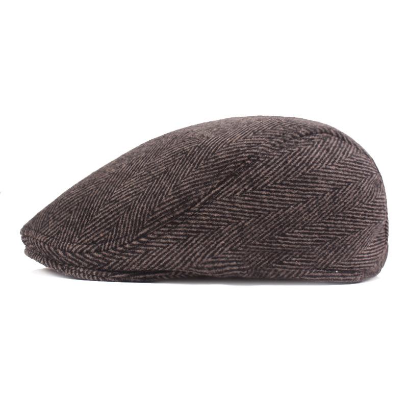 Beret W Jodełkę Prosta CZapka Dla Mężczyzn I Kobiet CZapka Jesienno-zimowa Old Man Hat