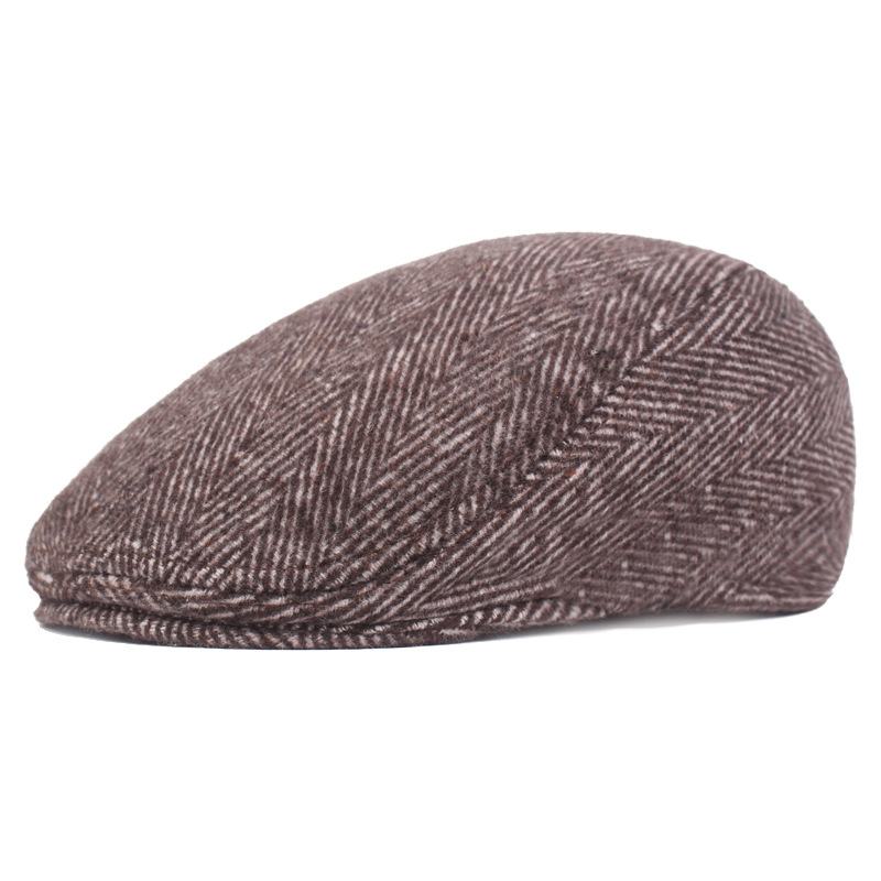 Beret W Jodełkę Prosta CZapka Dla Mężczyzn I Kobiet CZapka Jesienno-zimowa Old Man Hat