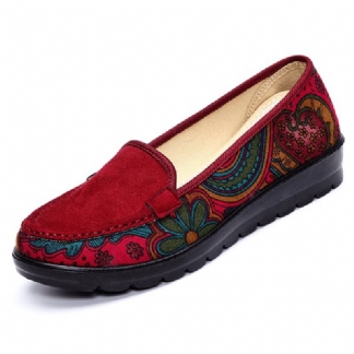 Big Size Damskie Casual Flat Loafers Slip-on Oddychające Buty Miękka Podeszwa Buty