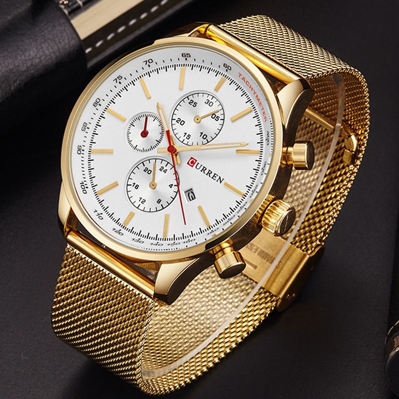 Biznesowy Zegarek Dla Mężczyzn Luksusowy Sportowy Metalowy Zegarek Kwarcowy Na Rękę