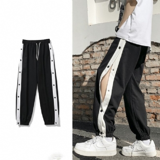 Breasted Sports Casual Pants Męskie Letnie Cienkie Luźne Stopy