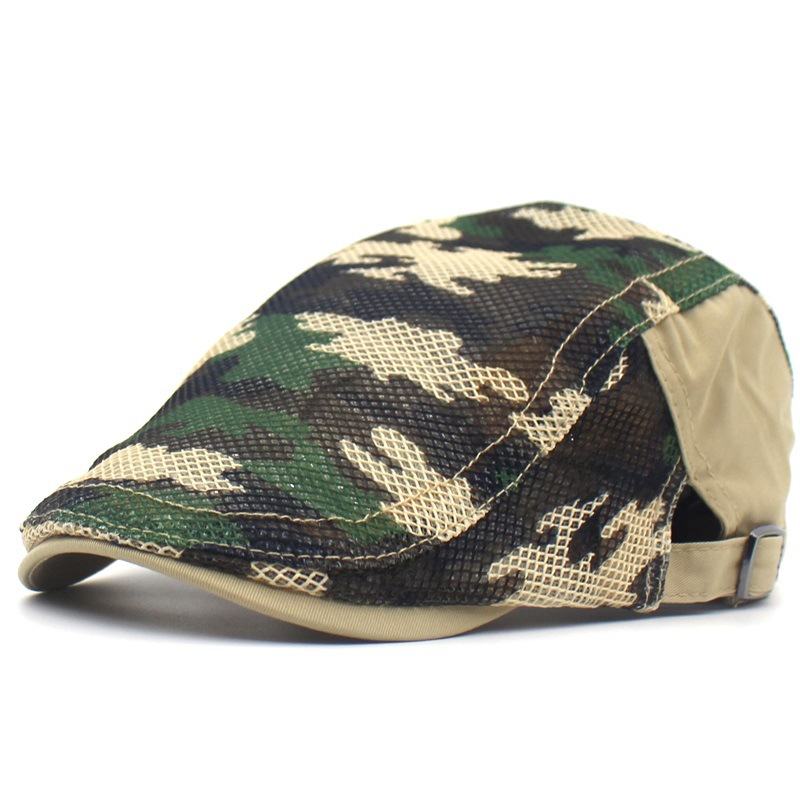 Camouflage Mesh Cloth Beret Dla Mężczyzn I Kobiet Na Co Dzień