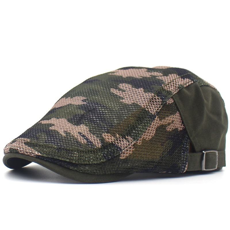 Camouflage Mesh Cloth Beret Dla Mężczyzn I Kobiet Na Co Dzień