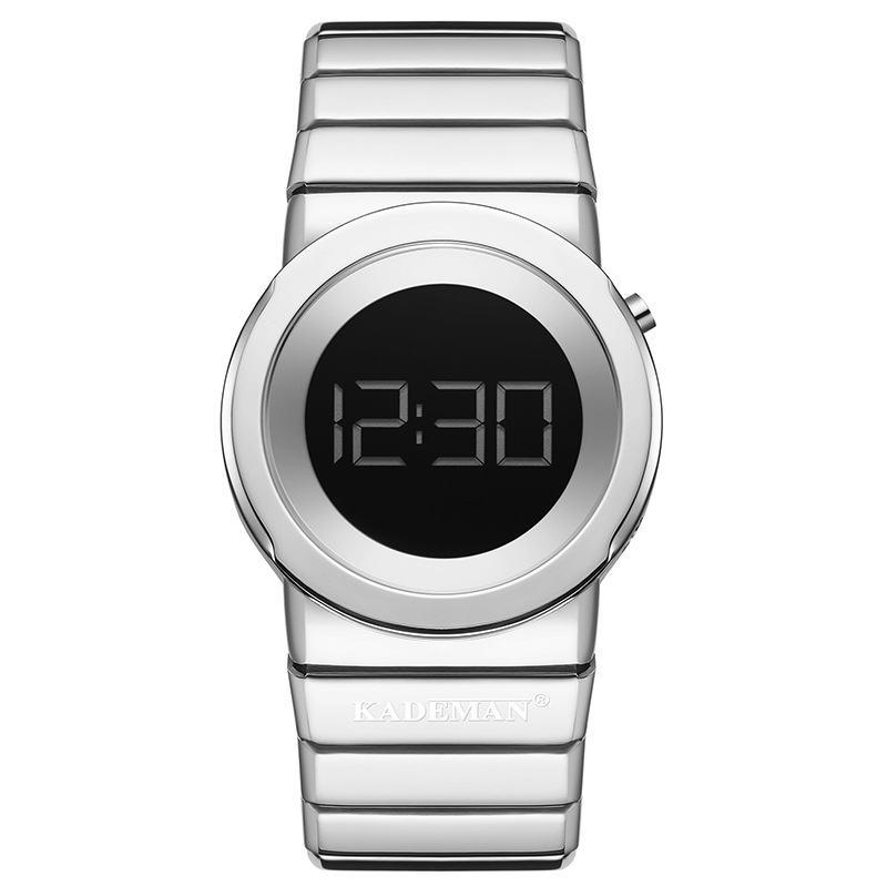 Casual Damskie Watch 3atm Wodoodporny Pasek Ze Stali Nierdzewnej Led Cyfrowy Zegarek