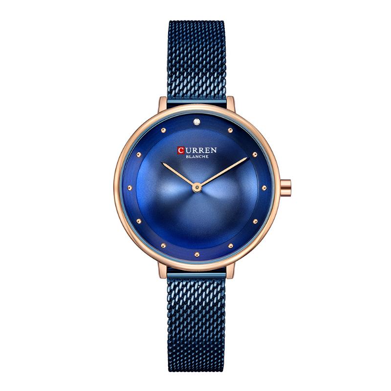 Casual Style Damskie Wrist Watch Mesh Zegarki Kwarcowe Ze Stali Nierdzewnej