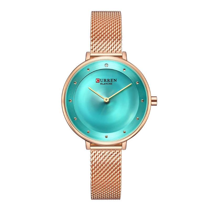 Casual Style Damskie Wrist Watch Mesh Zegarki Kwarcowe Ze Stali Nierdzewnej