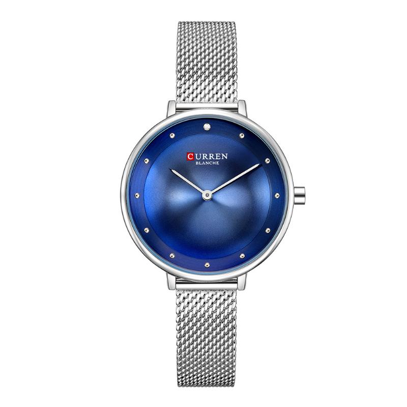 Casual Style Damskie Wrist Watch Mesh Zegarki Kwarcowe Ze Stali Nierdzewnej