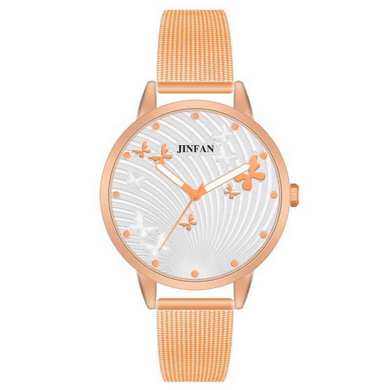 Casual Style Damskie Wrist Watch Pełne Stalowe Zegarki Kwarcowe