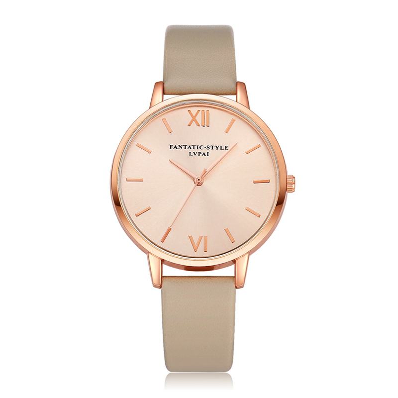 Casual Style Pu Skórzany Pasek Cloc Kladies Wrist Watch Zegarek Kwarcowy