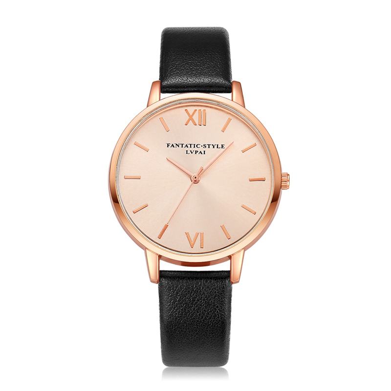 Casual Style Pu Skórzany Pasek Cloc Kladies Wrist Watch Zegarek Kwarcowy