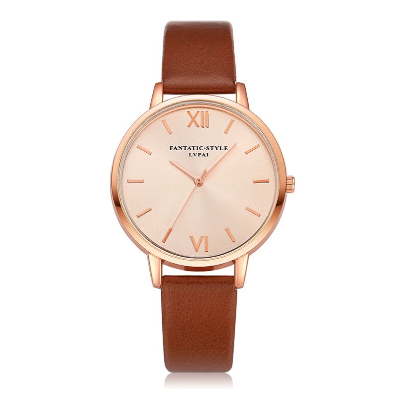 Casual Style Pu Skórzany Pasek Cloc Kladies Wrist Watch Zegarek Kwarcowy