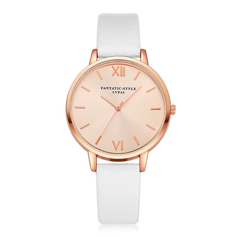 Casual Style Pu Skórzany Pasek Cloc Kladies Wrist Watch Zegarek Kwarcowy