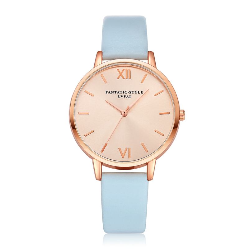 Casual Style Pu Skórzany Pasek Cloc Kladies Wrist Watch Zegarek Kwarcowy