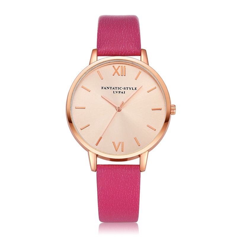 Casual Style Pu Skórzany Pasek Cloc Kladies Wrist Watch Zegarek Kwarcowy