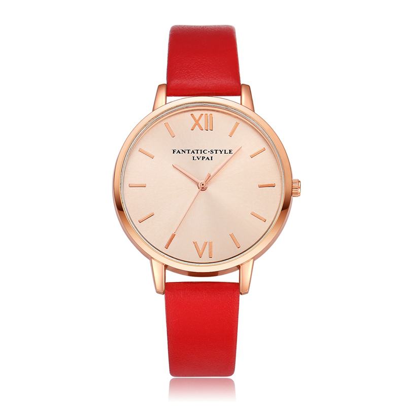 Casual Style Pu Skórzany Pasek Cloc Kladies Wrist Watch Zegarek Kwarcowy