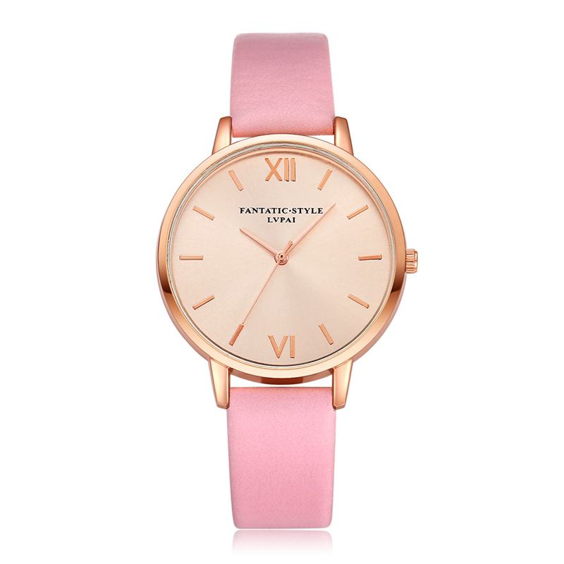 Casual Style Pu Skórzany Pasek Cloc Kladies Wrist Watch Zegarek Kwarcowy