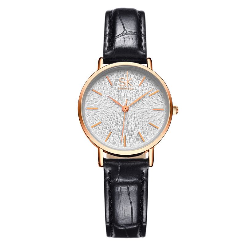 Casual Style Ultra Cienki Damski Zegarek Na Rękę Mesh Steel Band Quartz Watch