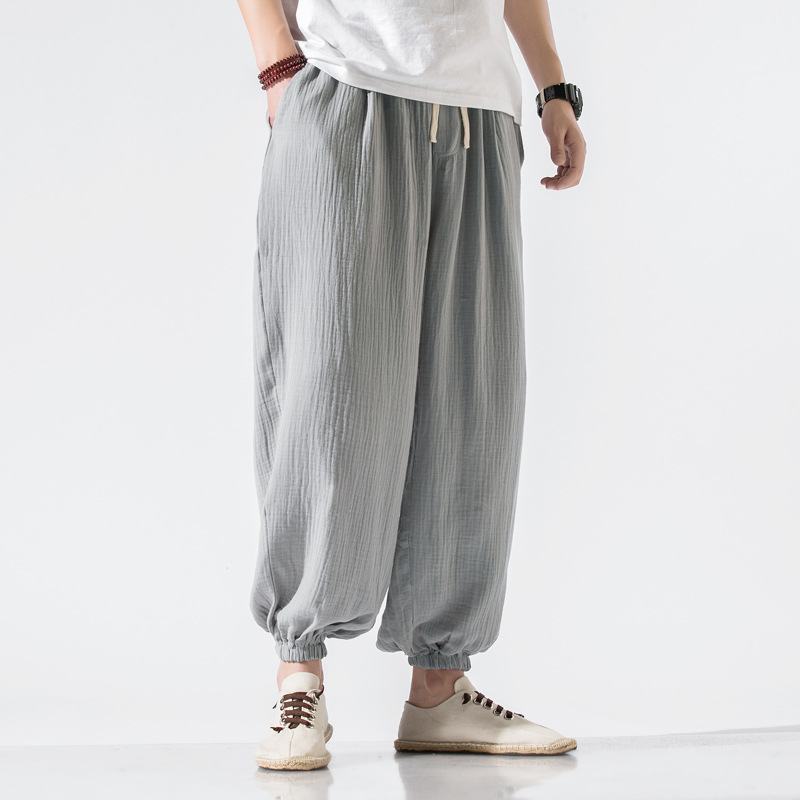 Cienkie Spodnie Plus Size Casual Pants Harem Pants Szerokie Spodnie Nogawki Męskie