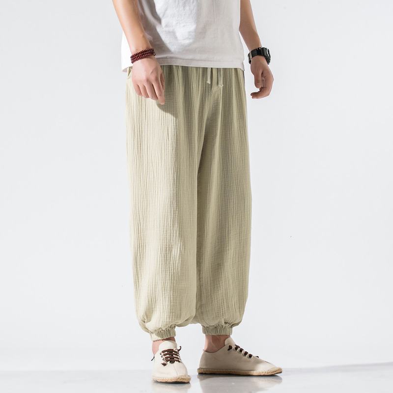 Cienkie Spodnie Plus Size Casual Pants Harem Pants Szerokie Spodnie Nogawki Męskie