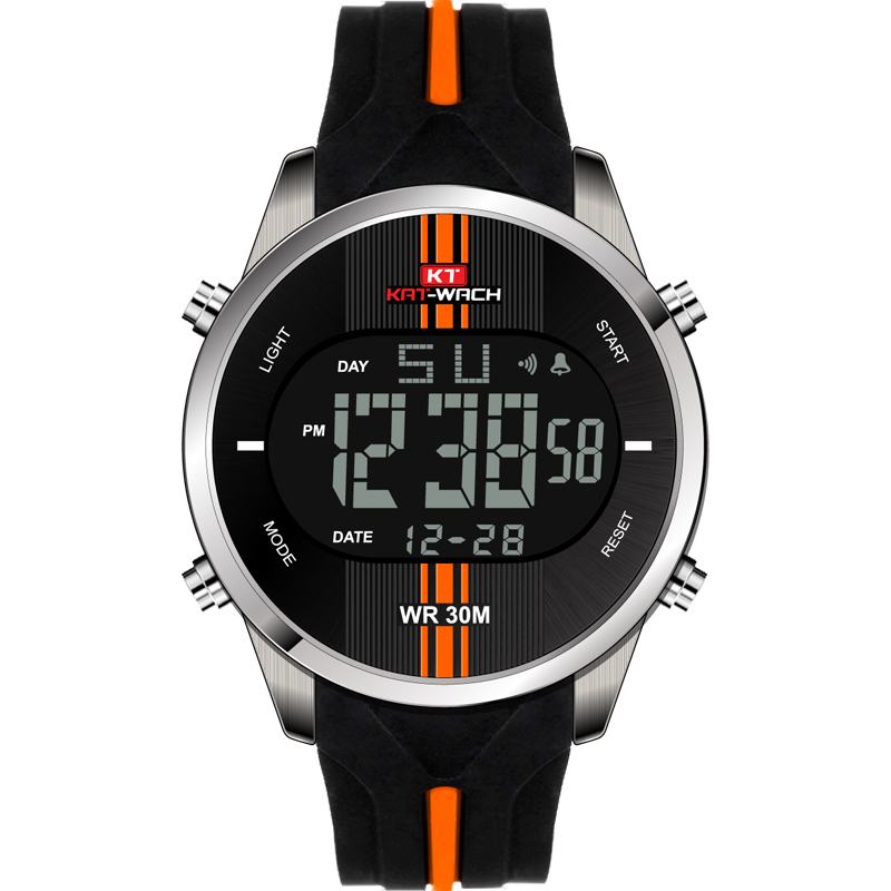 Cyfrowy Zegarek Moda Silikonowy Stoper Wodoodporny Zegarek Alarm Outdoor Sport Watch