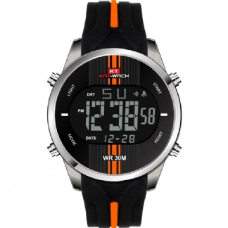 Cyfrowy Zegarek Moda Silikonowy Stoper Wodoodporny Zegarek Alarm Outdoor Sport Watch