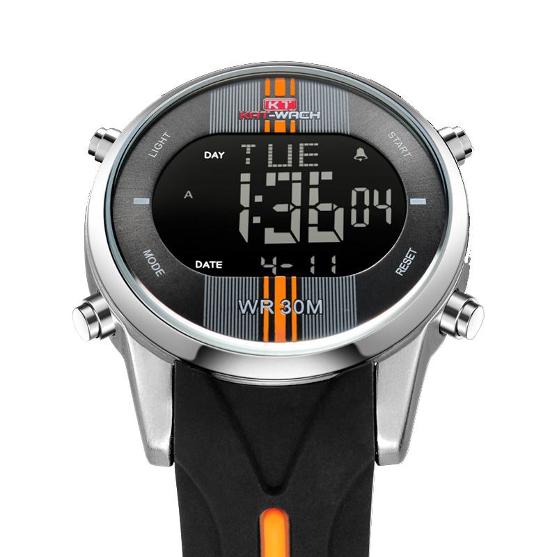 Cyfrowy Zegarek Moda Silikonowy Stoper Wodoodporny Zegarek Alarm Outdoor Sport Watch