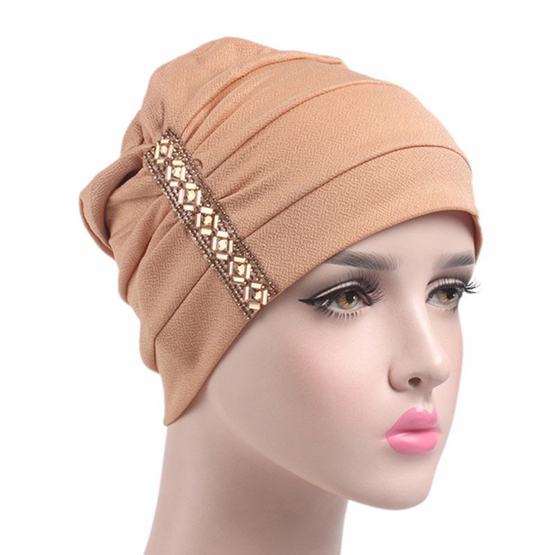 CZapka Damska Chemo Soft Muslem Etniczna CZapka Turban Do Spania CZapka Na Głowę Dla Pacjentów Z Rakiem