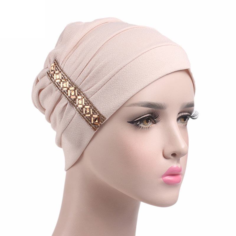 CZapka Damska Chemo Soft Muslem Etniczna CZapka Turban Do Spania CZapka Na Głowę Dla Pacjentów Z Rakiem