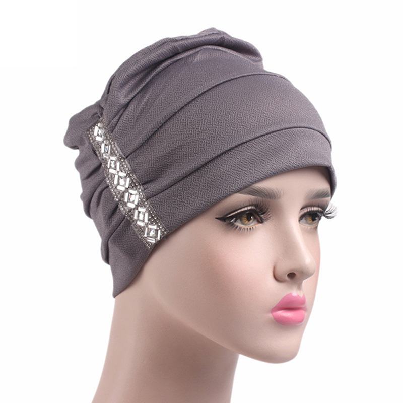 CZapka Damska Chemo Soft Muslem Etniczna CZapka Turban Do Spania CZapka Na Głowę Dla Pacjentów Z Rakiem