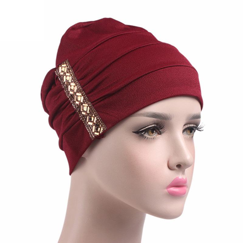 CZapka Damska Chemo Soft Muslem Etniczna CZapka Turban Do Spania CZapka Na Głowę Dla Pacjentów Z Rakiem