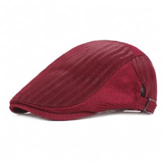 CZapka Dla Mężczyzn Wentylacja Mesh Hood Youth Stripe Forward Hat Damska Ochrona Przeciwsłoneczna Beret