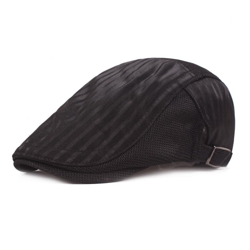 CZapka Dla Mężczyzn Wentylacja Mesh Hood Youth Stripe Forward Hat Damska Ochrona Przeciwsłoneczna Beret