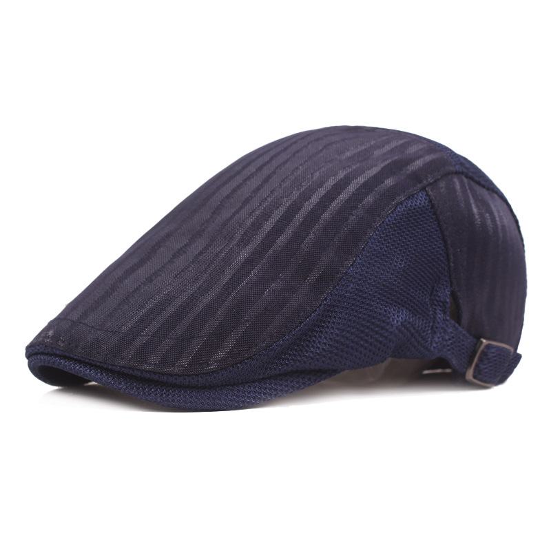 CZapka Dla Mężczyzn Wentylacja Mesh Hood Youth Stripe Forward Hat Damska Ochrona Przeciwsłoneczna Beret