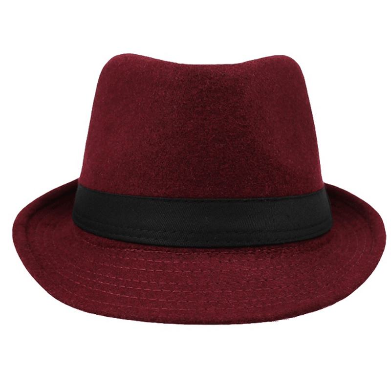 CZapka Jazzowa Unisex Vintage Wełniane Wiadro Trilby Brim Fedora Kapelusz Panama