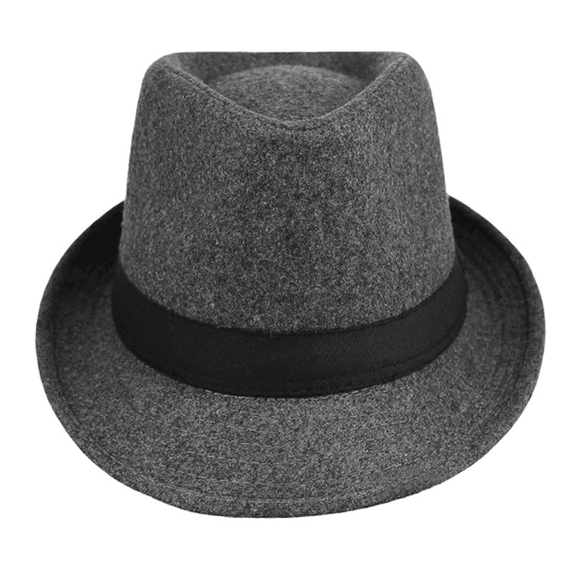 CZapka Jazzowa Unisex Vintage Wełniane Wiadro Trilby Brim Fedora Kapelusz Panama