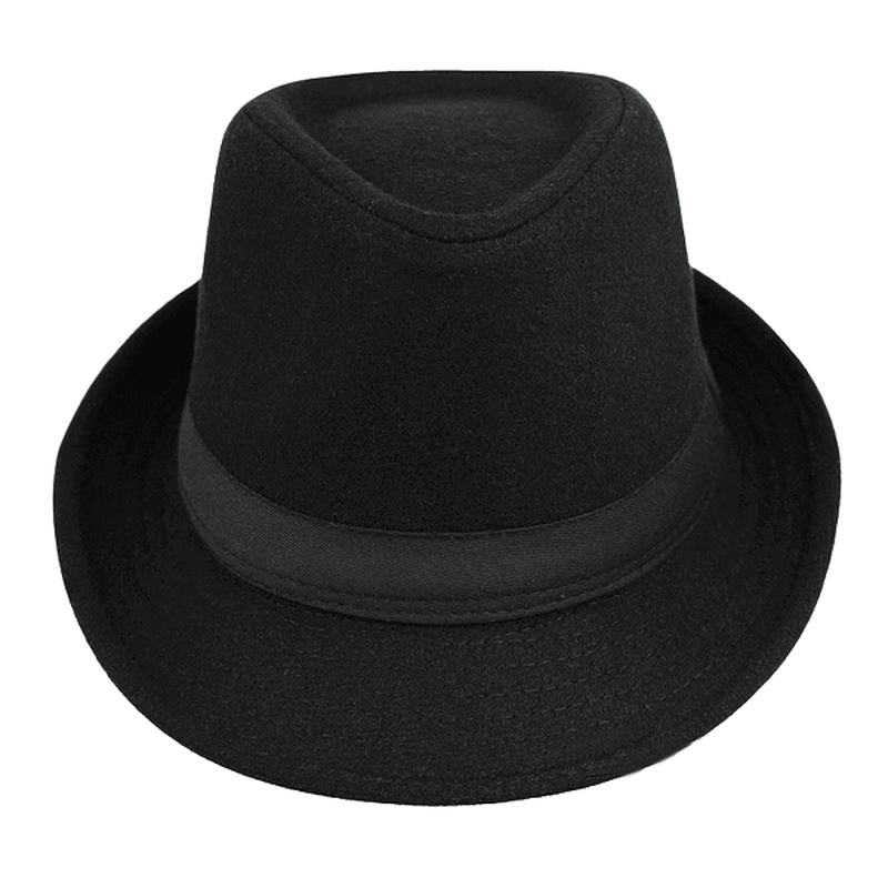 CZapka Jazzowa Unisex Vintage Wełniane Wiadro Trilby Brim Fedora Kapelusz Panama